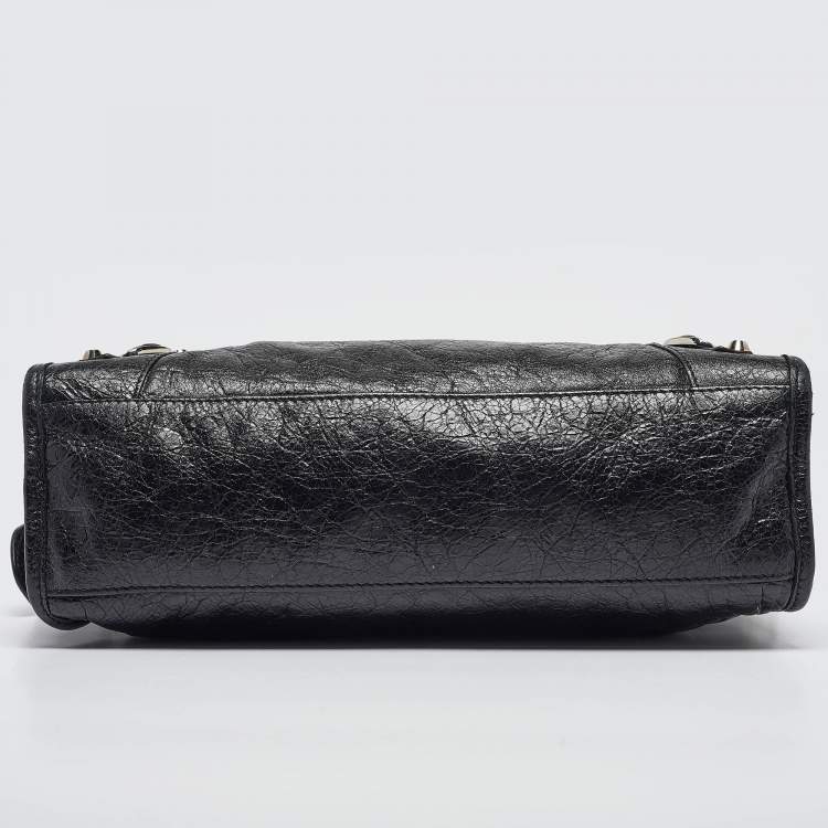 Pre Owned Balenciaga Black Leather Small Classic City Bag