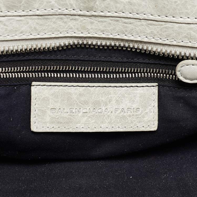 Pre Owned Balenciaga Light Blue Leather GSH Mid Day Bag