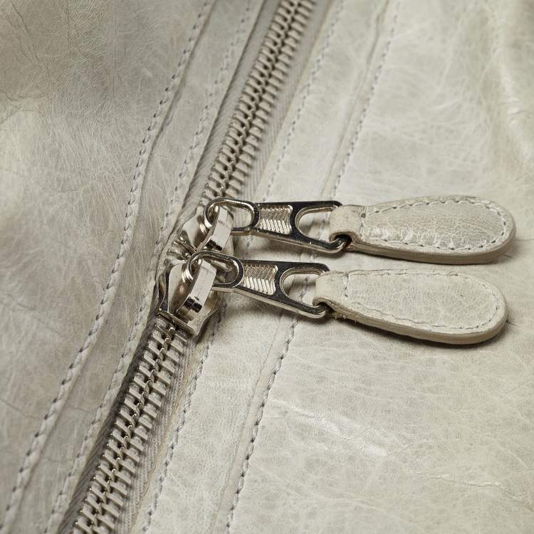 Pre Owned Balenciaga Light Blue Leather GSH Mid Day Bag