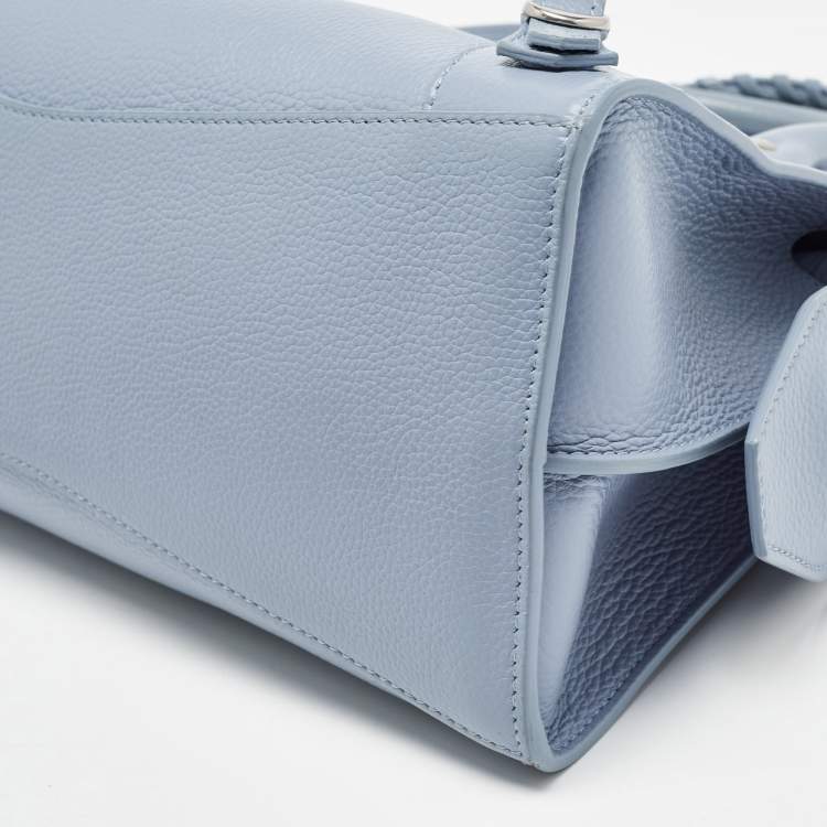 Pre Owned Balenciaga Light Blue Leather Small Neo Classic Tote