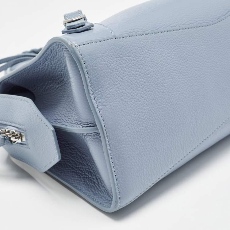 Pre Owned Balenciaga Light Blue Leather Small Neo Classic Tote