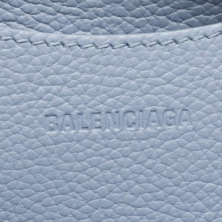 Pre Owned Balenciaga Light Blue Leather Small Neo Classic Tote
