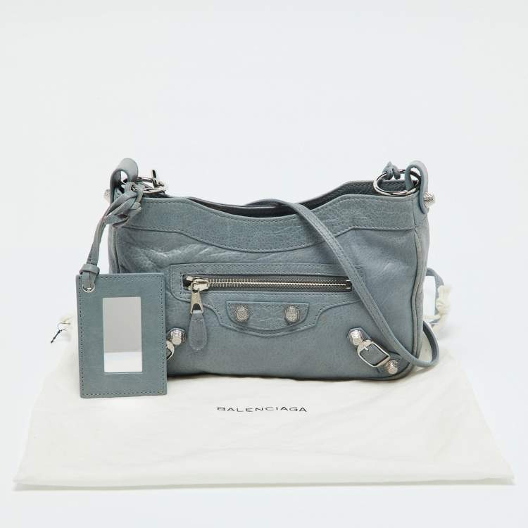 Pre Owned Balenciaga Blue Leather Classic Hip Crossbody Bag 