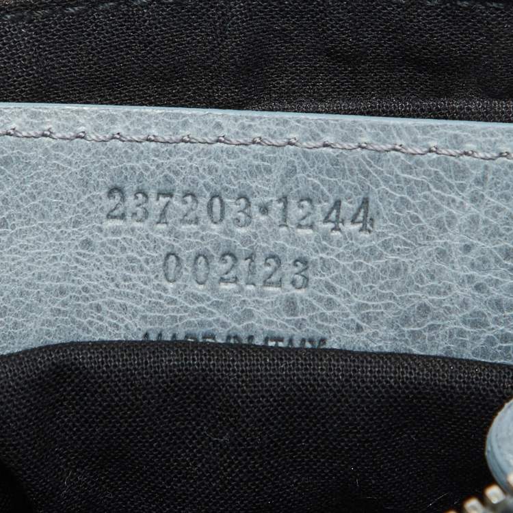 Pre Owned Balenciaga Blue Leather Classic Hip Crossbody Bag 