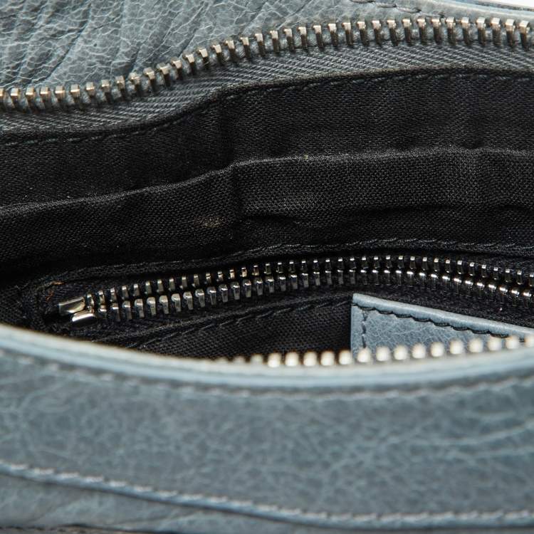 Pre Owned Balenciaga Blue Leather Classic Hip Crossbody Bag 