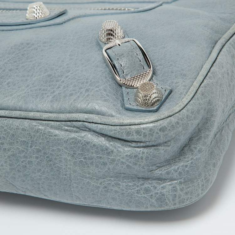 Pre Owned Balenciaga Blue Leather Classic Hip Crossbody Bag 