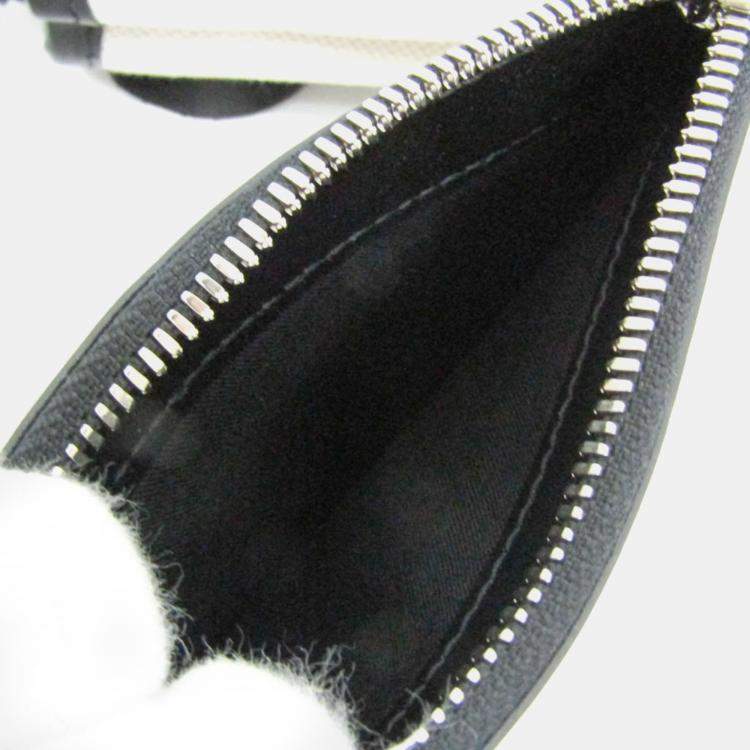 Pre Owned Balenciaga Black/Off-white  Canvas and Leather Navy Cabas XS Tote Bag