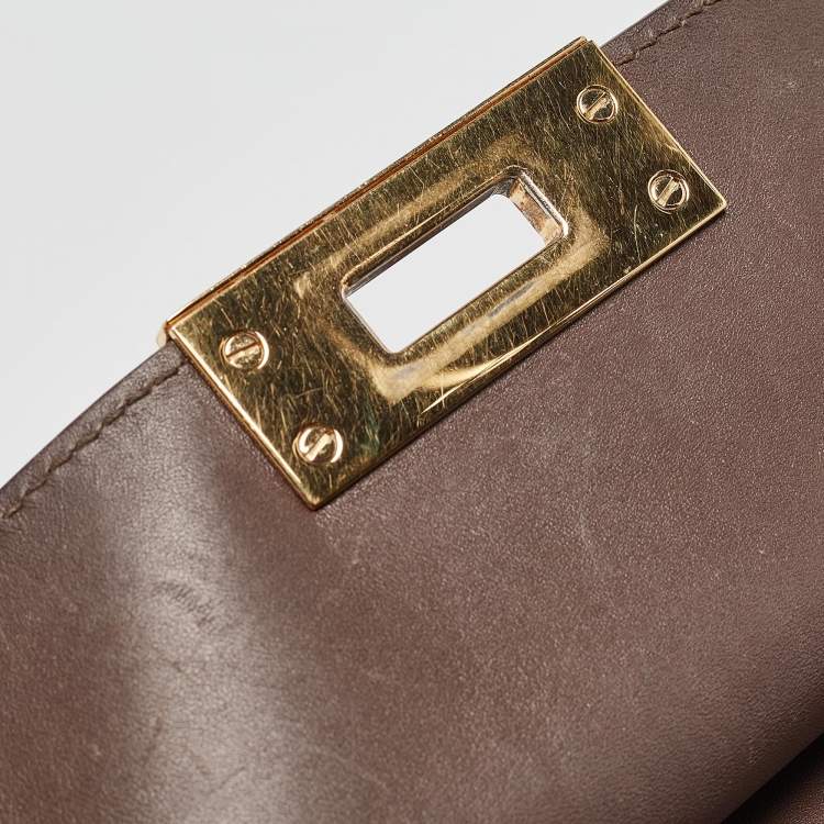 Pre Owned Balenciaga Taupe Leather Le Dix Cartable S Top Handle Bag