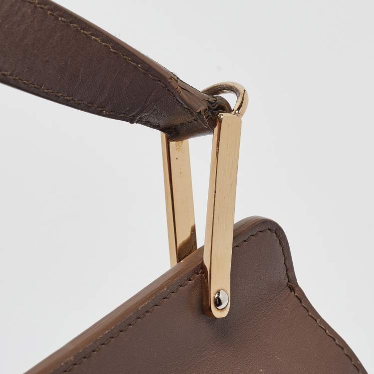 Pre Owned Balenciaga Taupe Leather Le Dix Cartable S Top Handle Bag