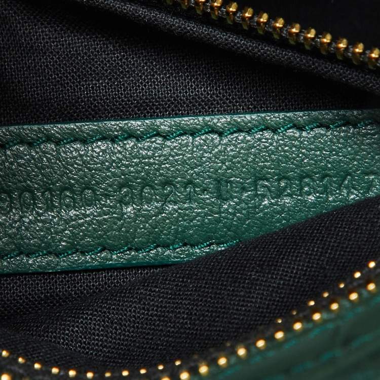 Pre Owned  Balenciaga Green Croc Embossed Leather Mini Classic Metallic Edge City Bag