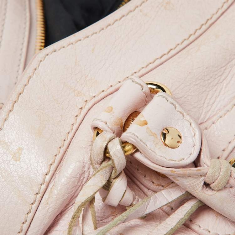 Pre Owned Balenciaga Rouse Poudre Leather RGH Town Bag