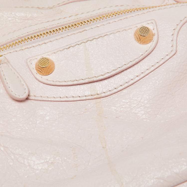Pre Owned Balenciaga Rouse Poudre Leather RGH Town Bag