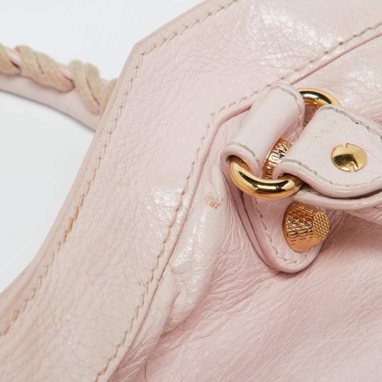 Pre Owned Balenciaga Rouse Poudre Leather RGH Town Bag