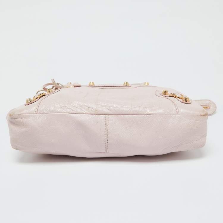 Pre Owned Balenciaga Rouse Poudre Leather RGH Town Bag
