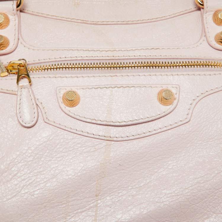 Pre Owned Balenciaga Rouse Poudre Leather RGH Town Bag