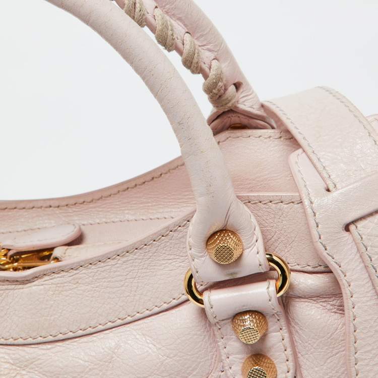 Pre Owned Balenciaga Rouse Poudre Leather RGH Town Bag