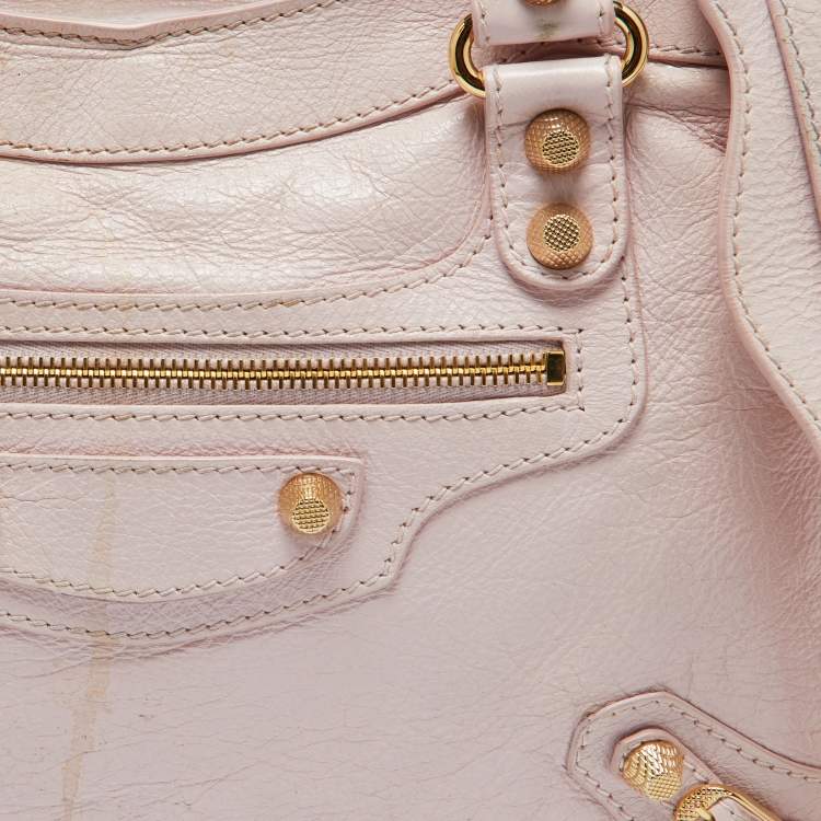 Pre Owned Balenciaga Rouse Poudre Leather RGH Town Bag