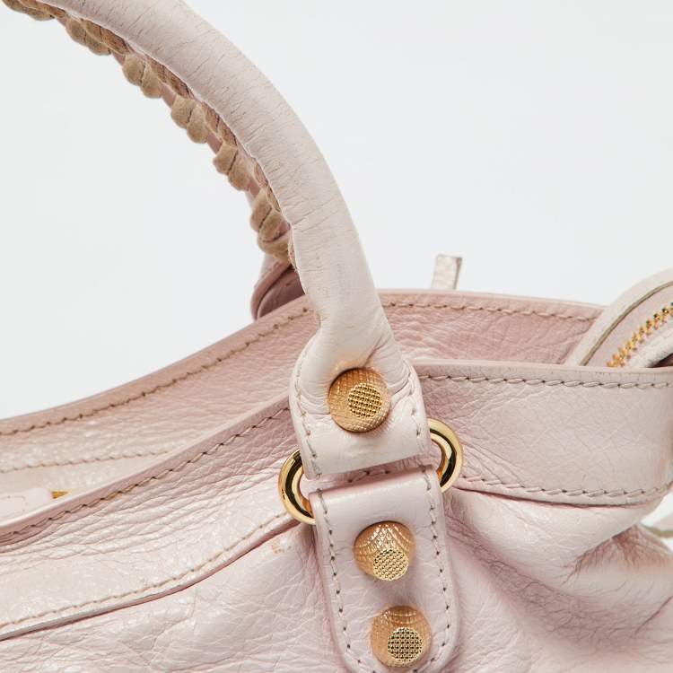 Pre Owned Balenciaga Rouse Poudre Leather RGH Town Bag