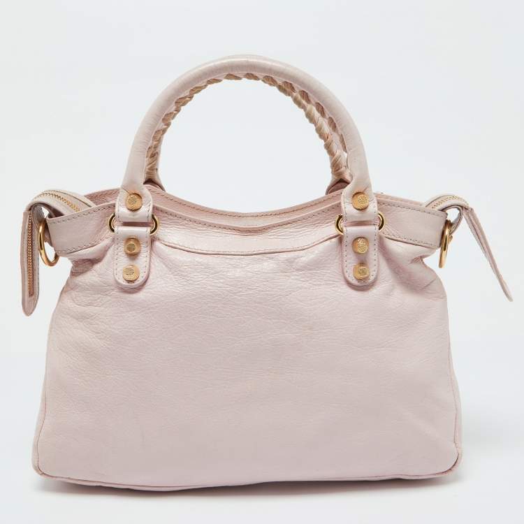 Pre Owned Balenciaga Rouse Poudre Leather RGH Town Bag