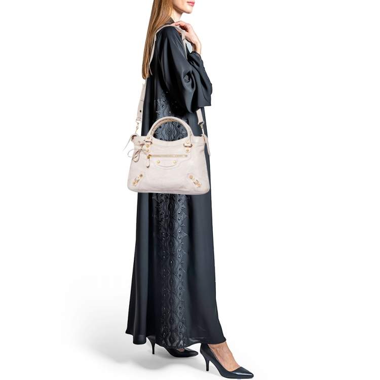 Pre Owned Balenciaga Rouse Poudre Leather RGH Town Bag