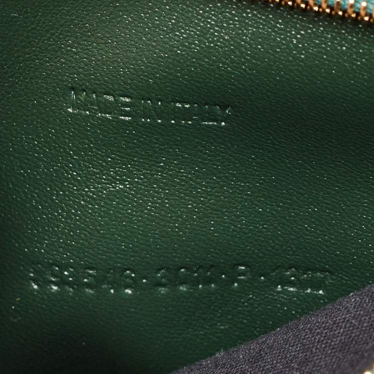 Pre Owned Balenciaga Green Croc Embossed Leather Small Hourglass Top Handle Bag