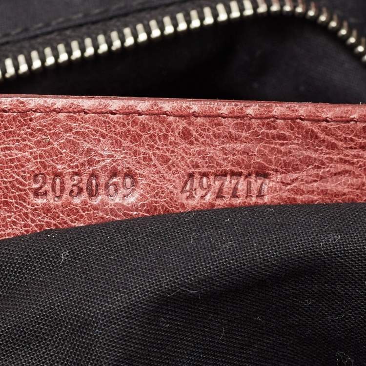 Pre Owned Balenciaga Old Rose Leather GSH Pompon Bag