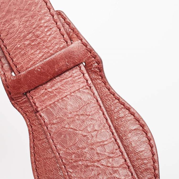 Pre Owned Balenciaga Old Rose Leather GSH Pompon Bag
