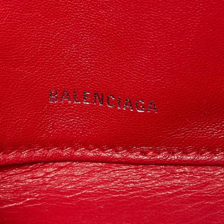 Pre Owned Balenciaga Black Leather Triangle Pouch