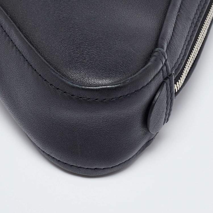Pre Owned Balenciaga Black Leather Triangle Pouch