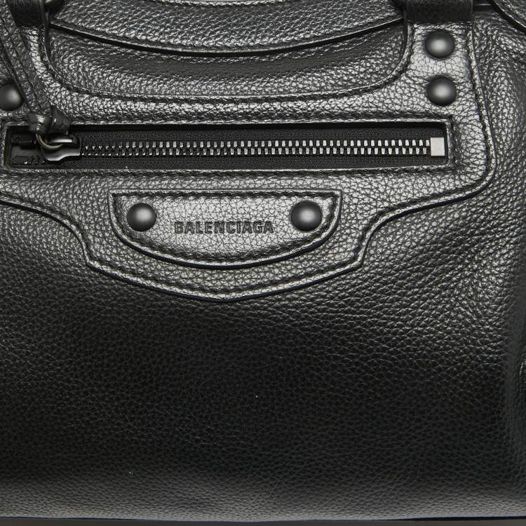 Pre Owned Balenciaga Black Leather Small Neo Classic Tote