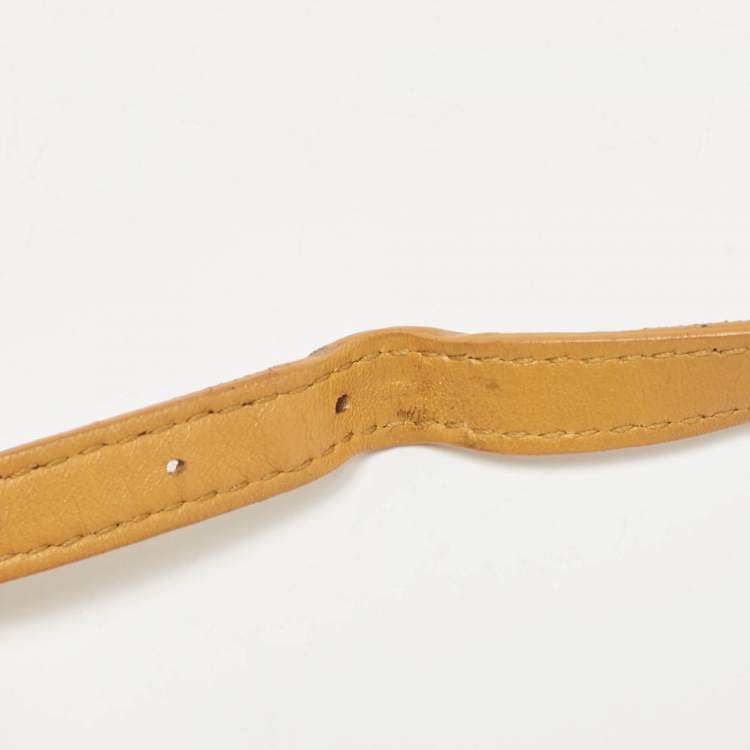 Pre Owned Balenciaga Mustard Leather Classic Hip Crossbody Bag