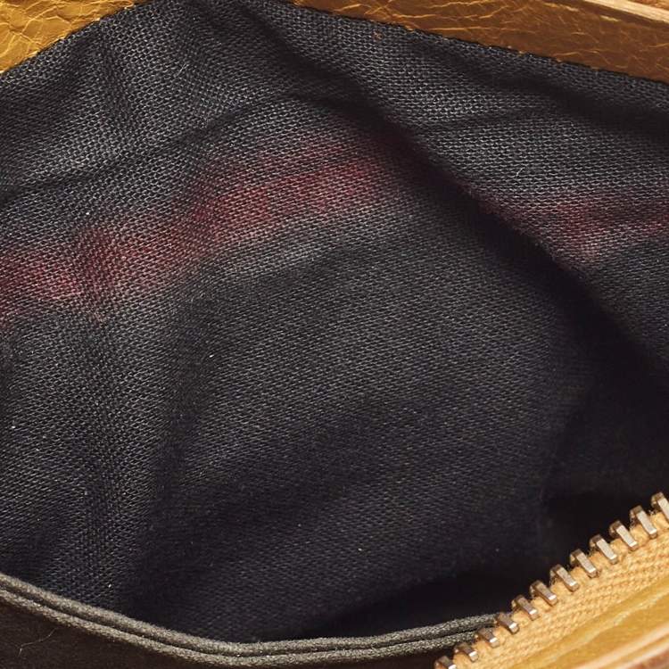 Pre Owned Balenciaga Mustard Leather Classic Hip Crossbody Bag