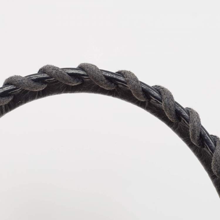 Pre Owned Balenciaga Navy Blue Python and Leather Mini Metallic Edge Classic City Bag