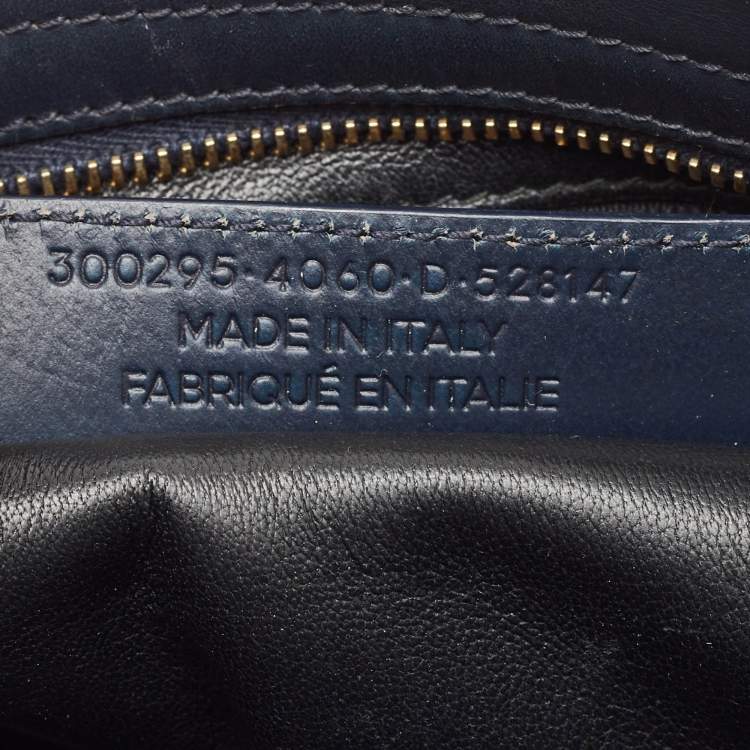 Pre Owned Balenciaga Navy Blue Python and Leather Mini Metallic Edge Classic City Bag