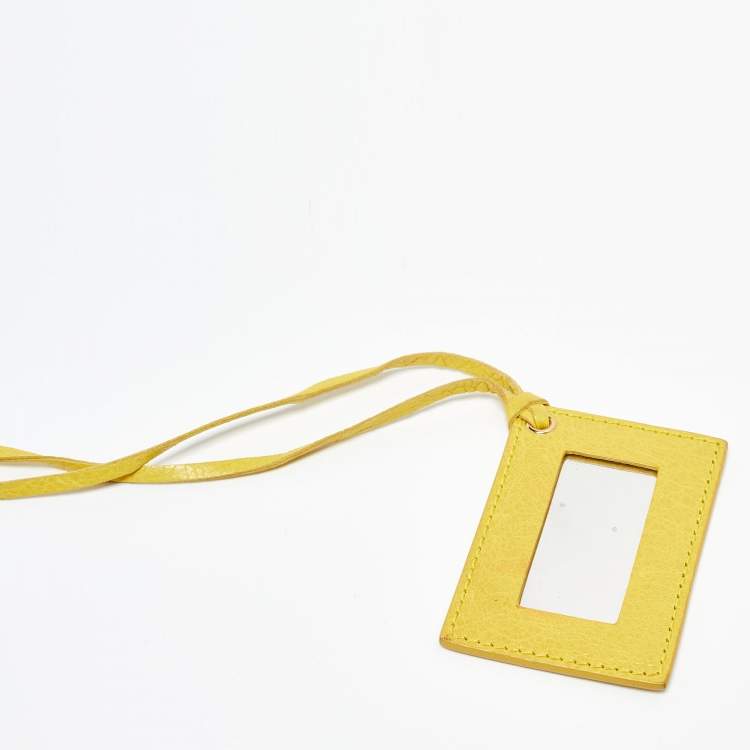 Pre Owned Balenciaga Yellow Leather RH Classic Envelope Clutch