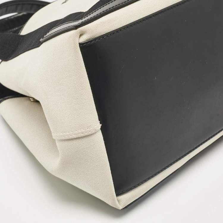 Pre Owned Balenciaga Black Canvas Leather Tote