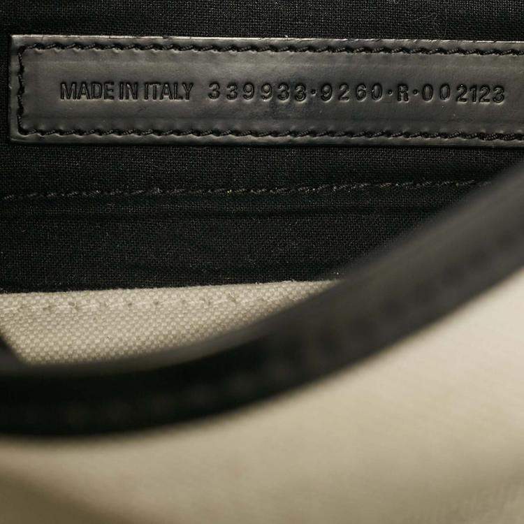 Pre Owned Balenciaga Black Canvas Leather Tote