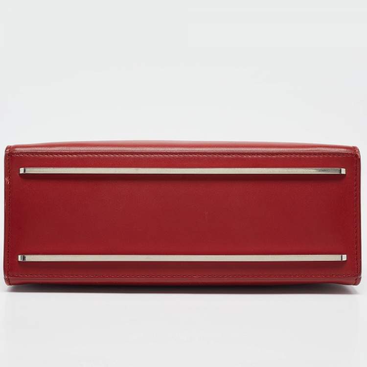 Pre Owned Balenciaga Red Leather Le Dix Cartable Top Handle Bag