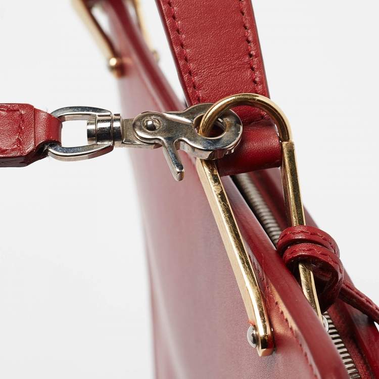 Pre Owned Balenciaga Red Leather Le Dix Cartable Top Handle Bag