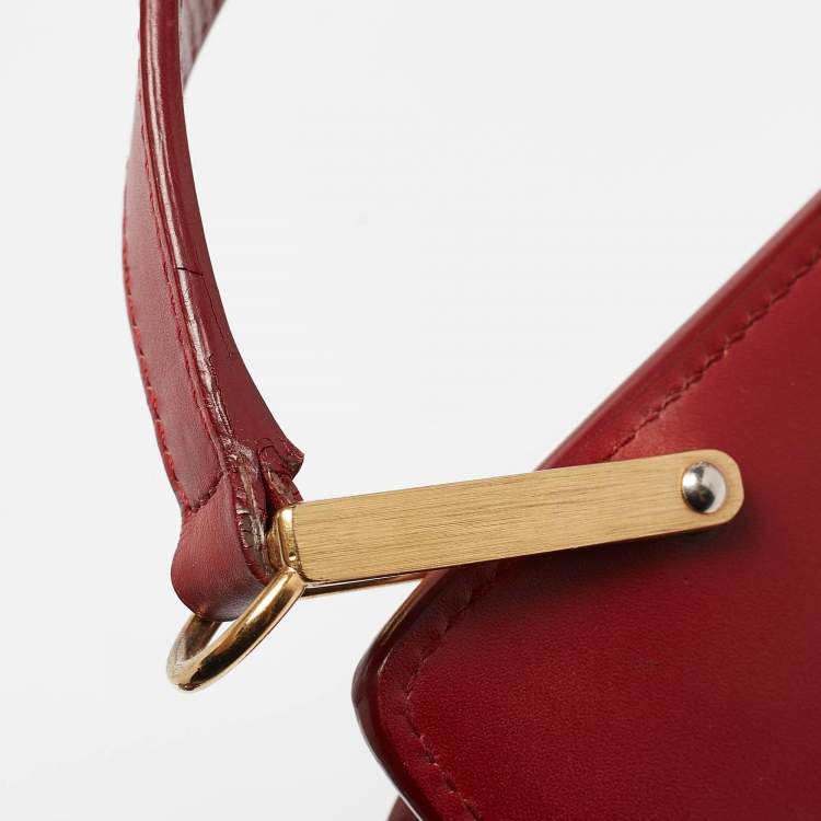 Pre Owned Balenciaga Red Leather Le Dix Cartable Top Handle Bag