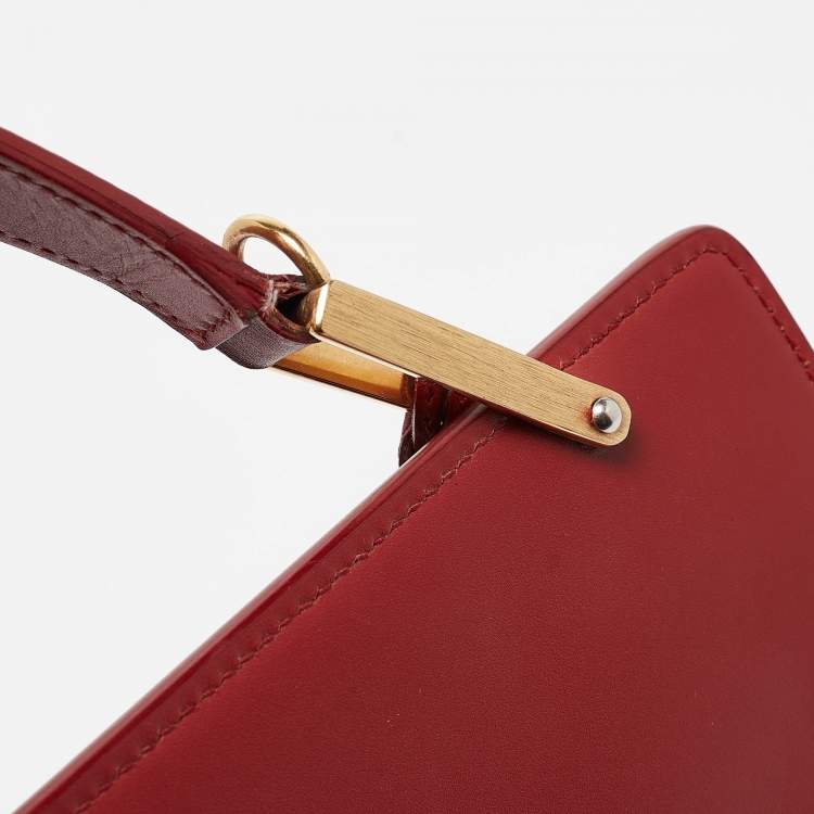 Pre Owned Balenciaga Red Leather Le Dix Cartable Top Handle Bag