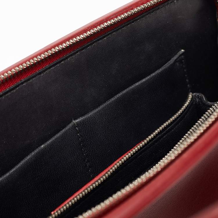 Pre Owned Balenciaga Red Leather Le Dix Cartable Top Handle Bag