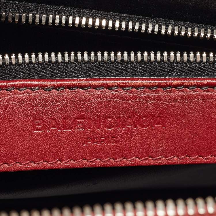 Pre Owned Balenciaga Red Leather Le Dix Cartable Top Handle Bag