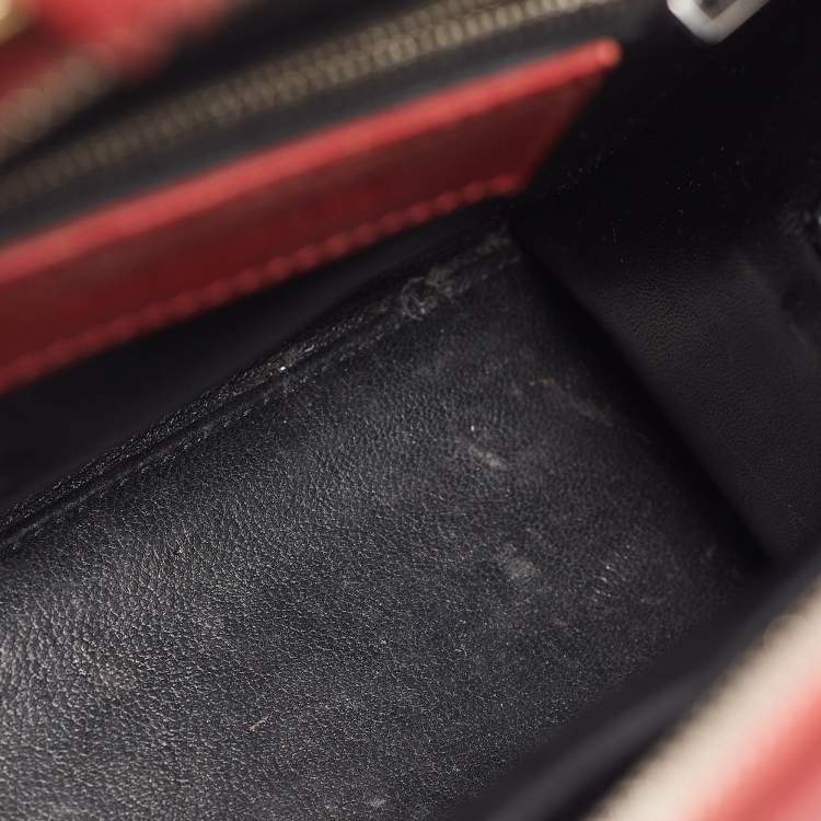 Pre Owned Balenciaga Red Leather Le Dix Cartable Top Handle Bag