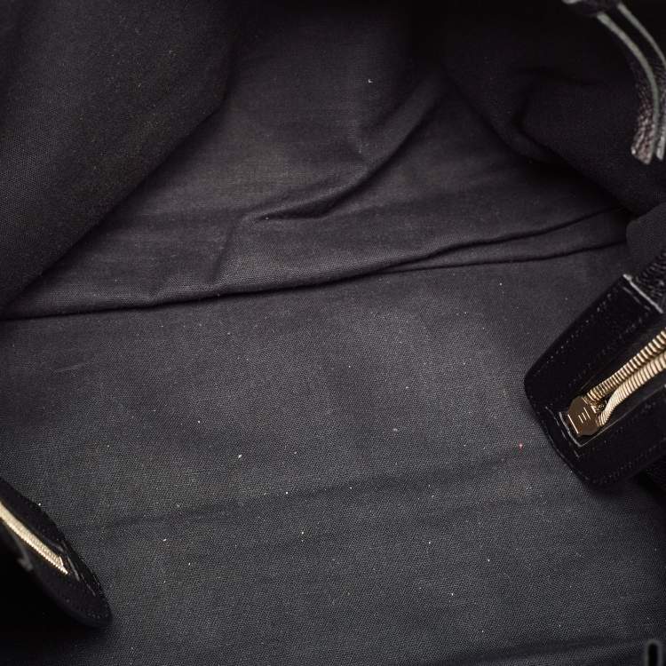Pre Owned Balenciaga Black Leather Metallic Edge Classic City Bag