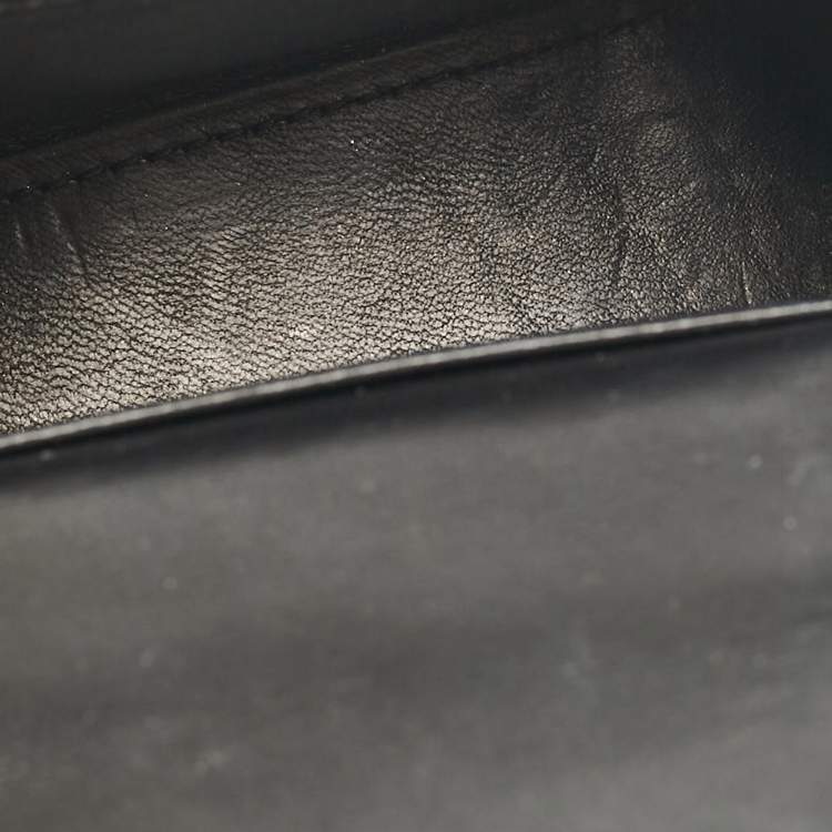 Pre Owned Balenciaga Black Croc Embossed Leather Mini Chain Hourglass Bag