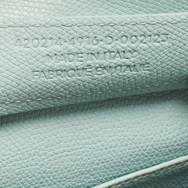 Pre Owned Balenciaga Light Turquoise Leather Mini Papier A4 Tote