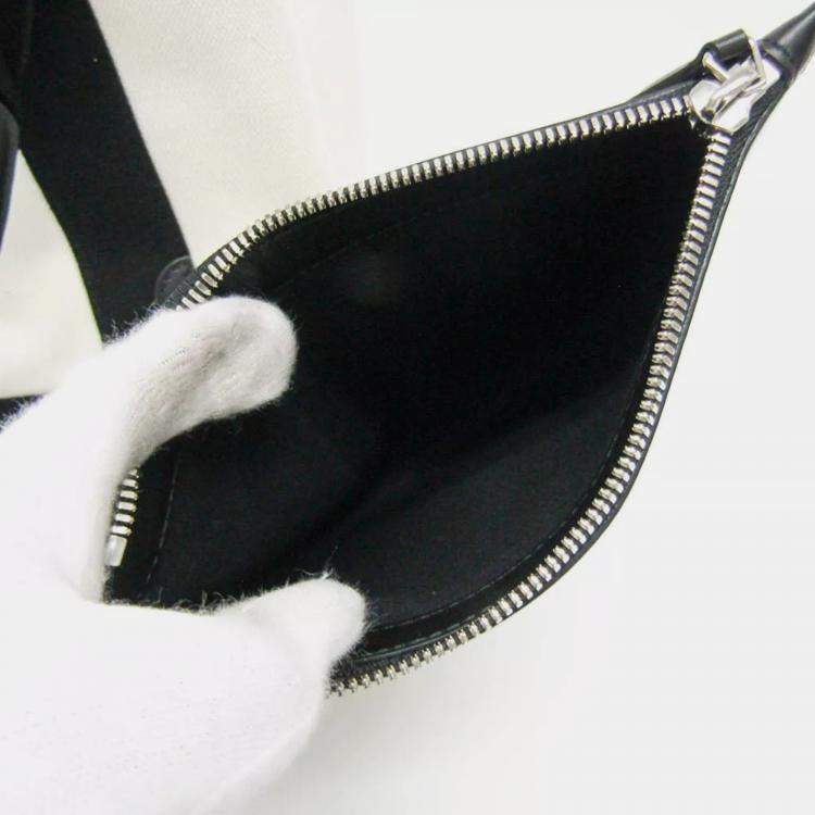 Pre Owned Balenciaga Black Canvas Leather Navy Cabas S Women's Handbag