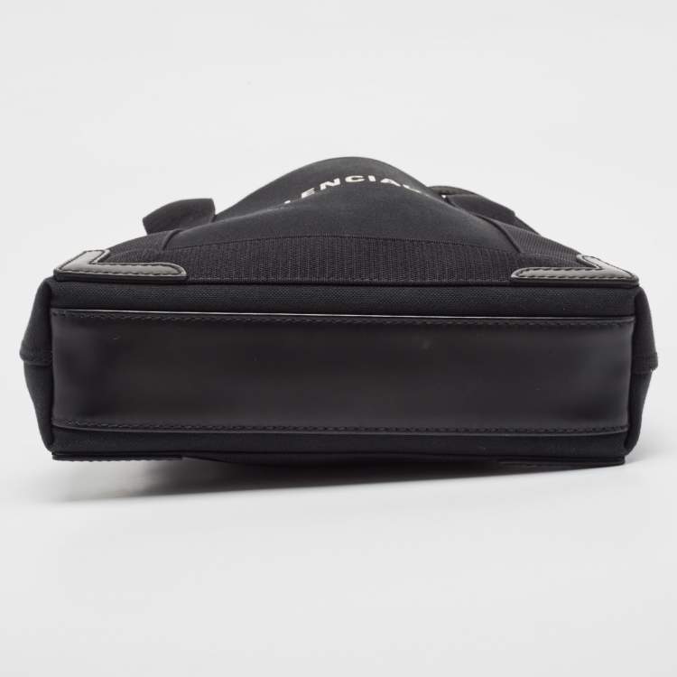 Pre Owned Balenciaga Black Canvas Leather XS Tote