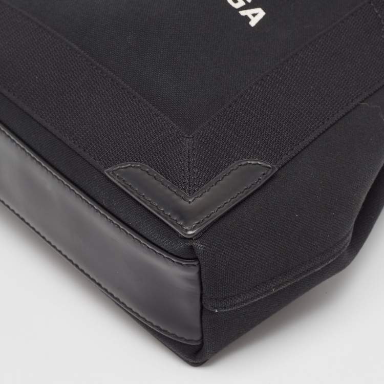 Pre Owned Balenciaga Black Canvas Leather XS Tote